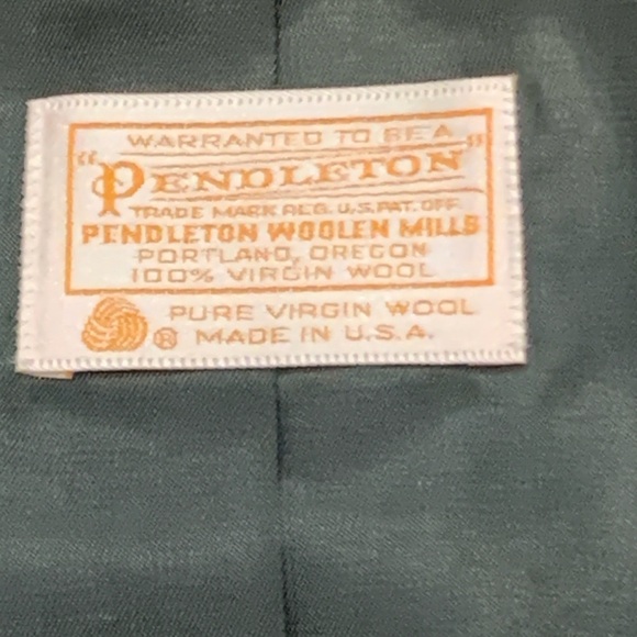 Pendleton Vintage 100% Virgin Wool hidden Button Blazer Gray Womens 18 USA made - Picture 5 of 8